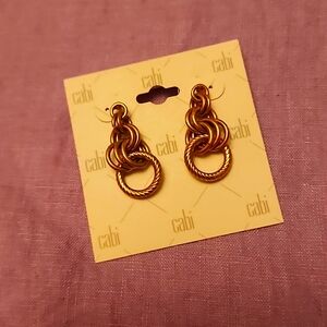 Cabi gold loop earrings